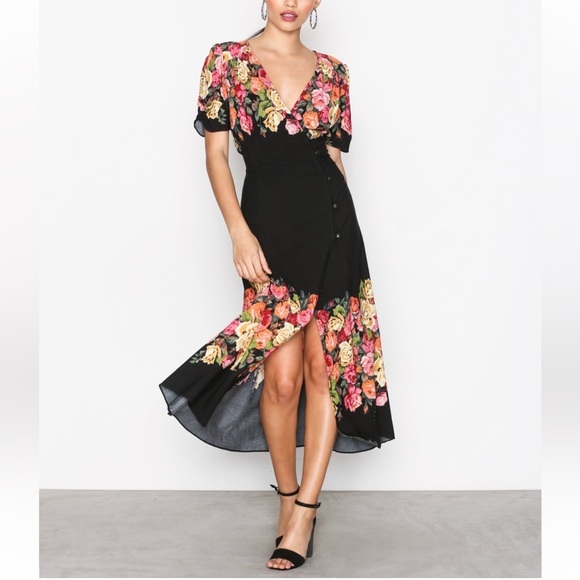 Free People Jaimie Floral Midi Dress | Small - Picture 1 of 11